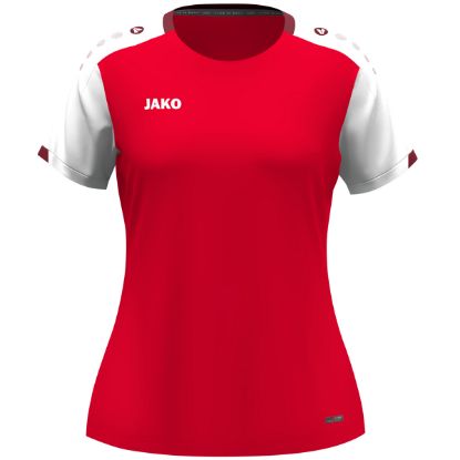 Afbeeldingen van T-Shirt Dynamic damesmaten rood/wit/donkerrood